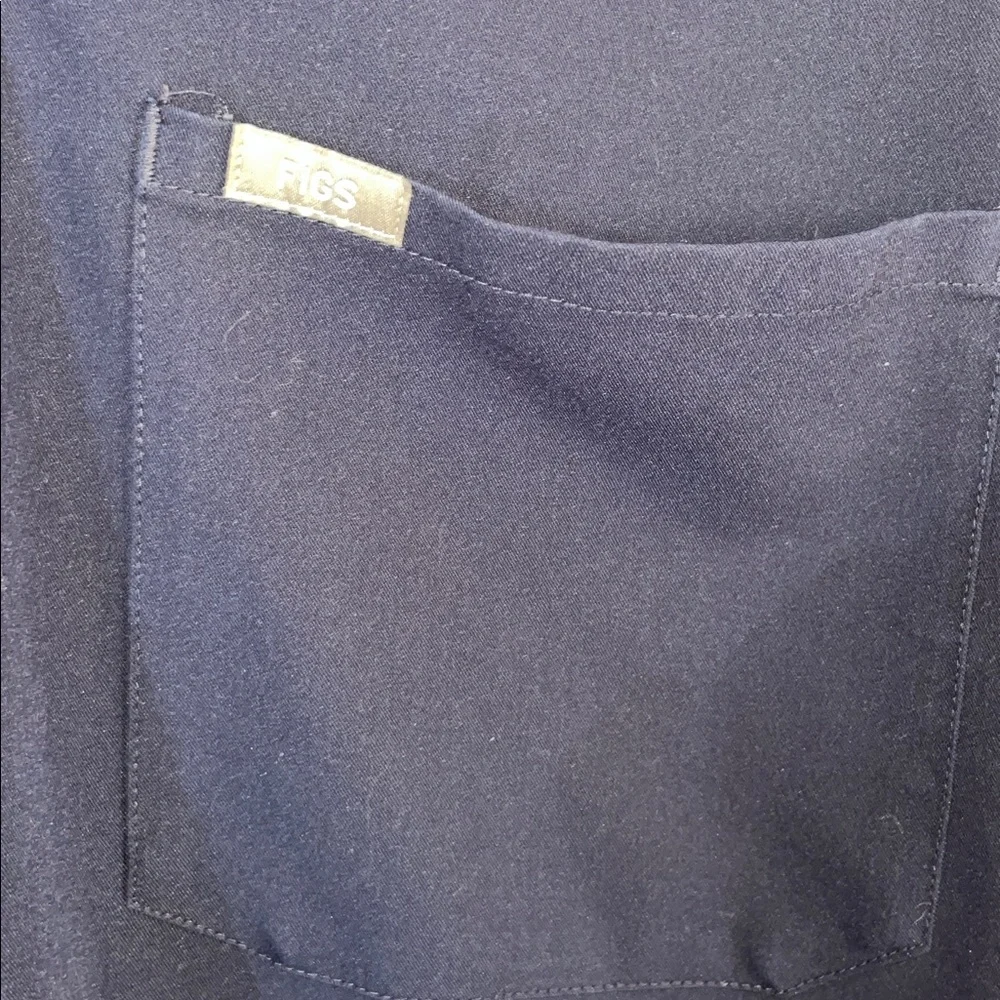 Fig Catarina one pocket scrub top women's nurse scrub top navy blue size XL - Picture 3 of 10